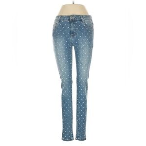 Bullhead Denim Co. Blue Patterned Skinny Jeans